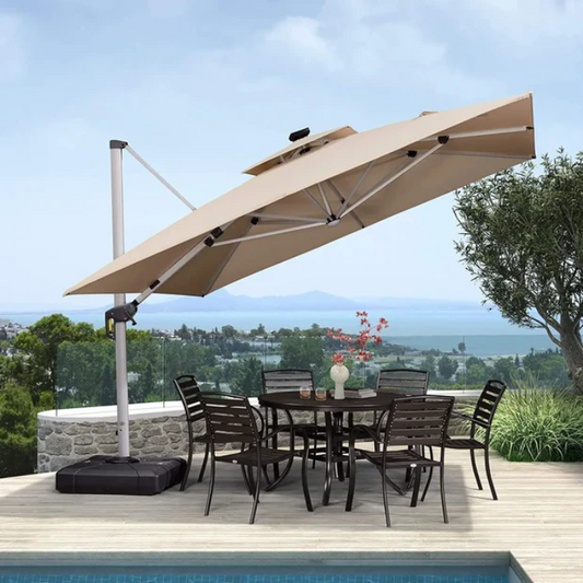 PatioGlam™ Solar-powered LED umbrella
